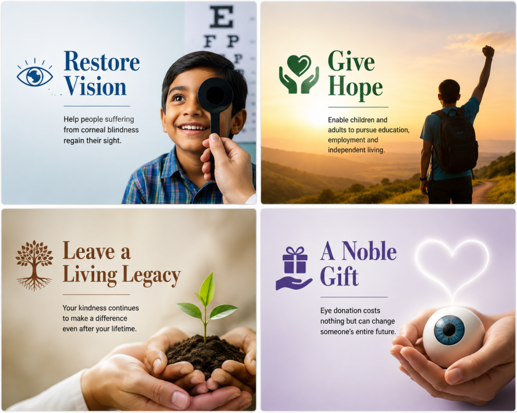 Restore Vision, Give Hope, Leave a Living Legacy, A Noble Gift